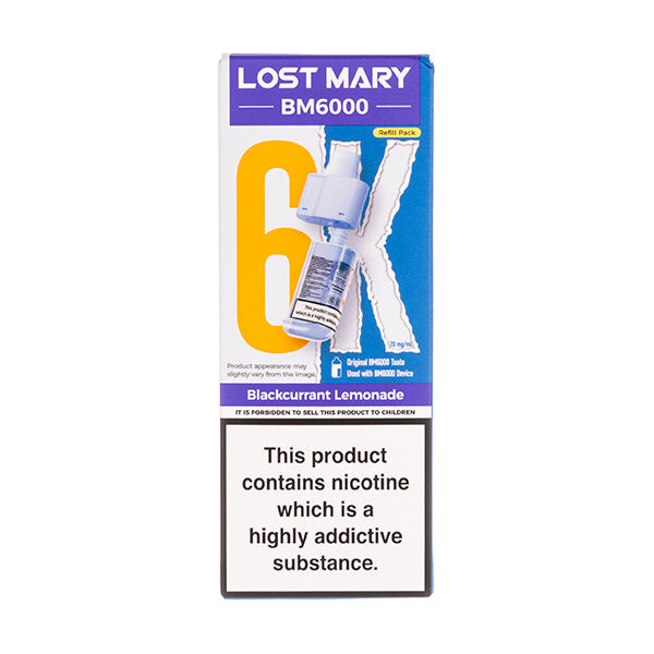 Blackcurrant Lemonade BM6000 Prefilled Pod + Refill by Lost Mary