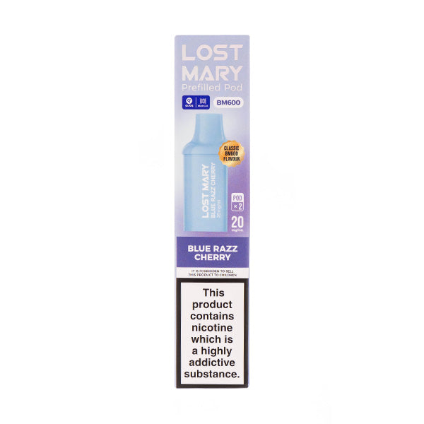 Blue Razz Cherry BM600 Prefilled Pods by Lost Mary