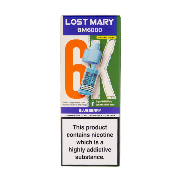 Blueberry BM6000 Prefilled Pod + Refill by Lost Mary