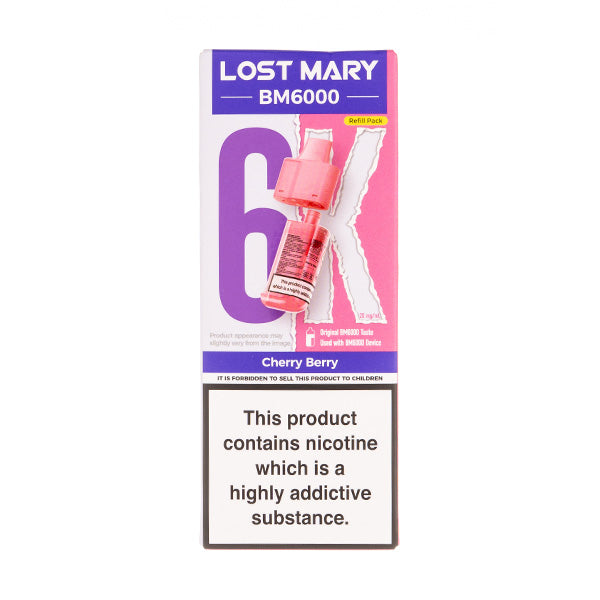Cherry Berry BM6000 Prefilled Pod + Refill by Lost Mary