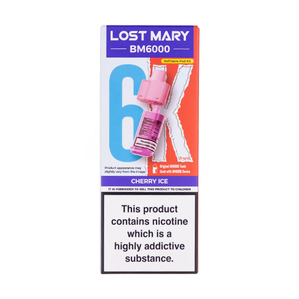 Cherry Ice BM6000 Prefilled Pod + Refill by Lost Mary