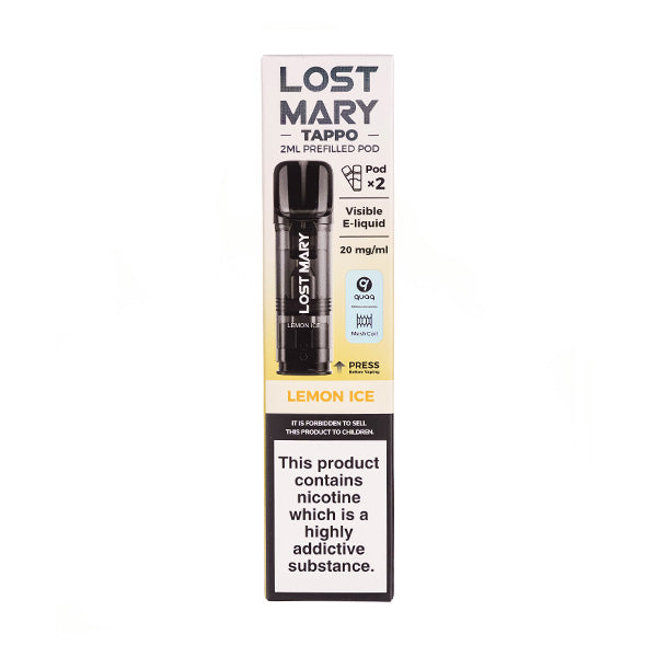 Lemon Ice Tappo Prefilled Pods by Lost Mary