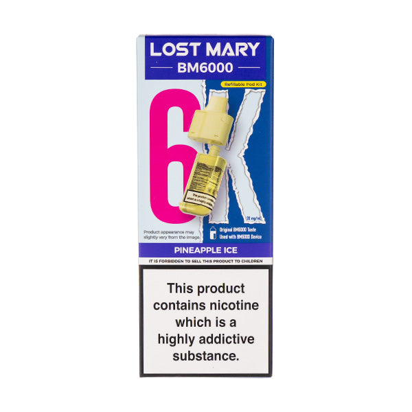 Pineapple Ice BM6000 Prefilled Pod + Refill by Lost Mary