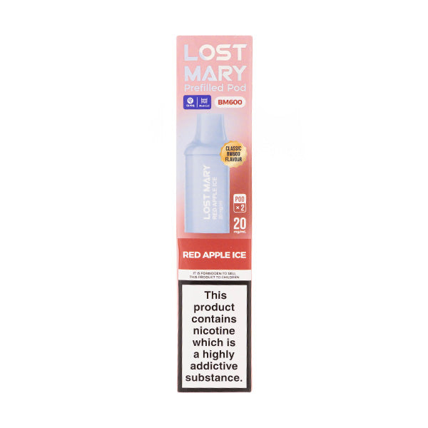 Red Apple Ice BM600 Prefilled Pods by Lost Mary