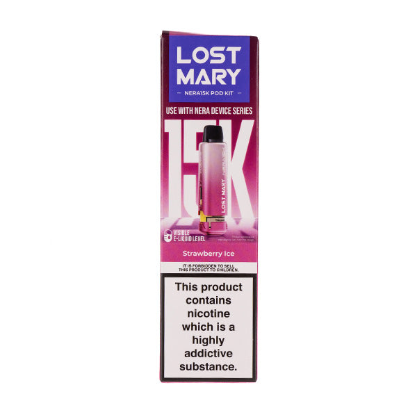 Strawberry Ice Nera 15k Prefilled Pod + Refill by Lost Mary