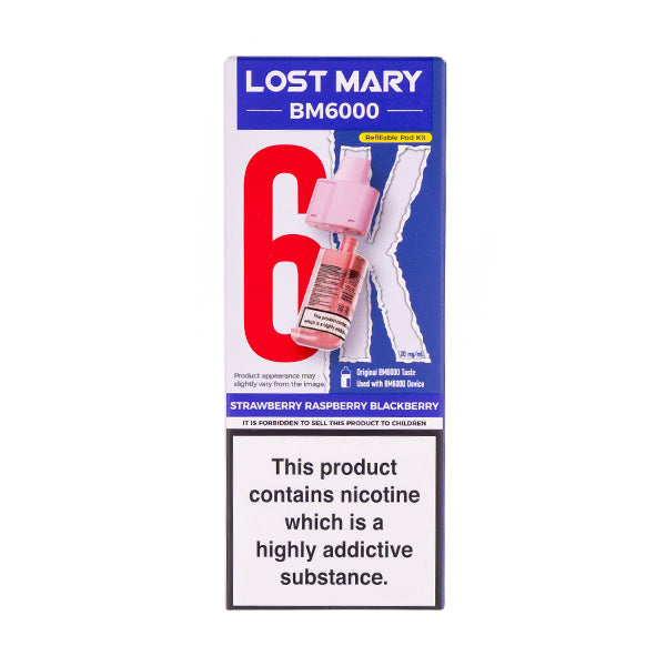 Strawberry Raspberry Blackberry BM6000 Prefilled Pod + Refill by Lost Mary