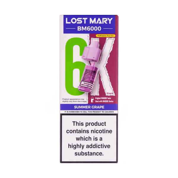 Summer Grape BM6000 Prefilled Pod + Refill by Lost Mary